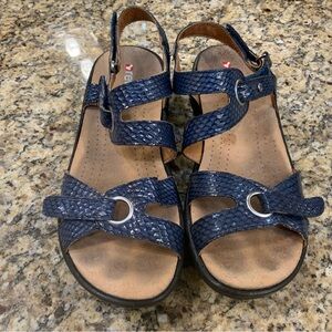 REVERE SYDNEY NAVY SANDAL - SZ 8